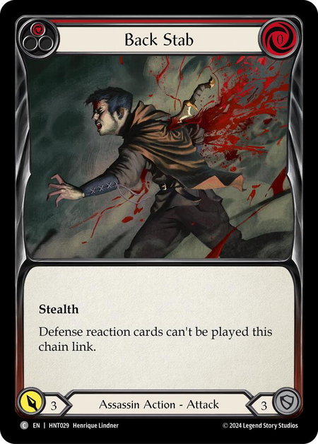 Back Stab (Red) - The Hunted Flesh and Blood trading card