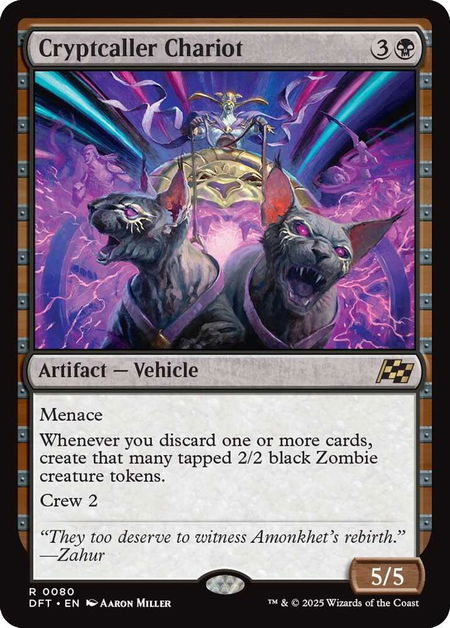 Cryptcaller Chariot - Aetherdrift Magic: The Gathering trading card