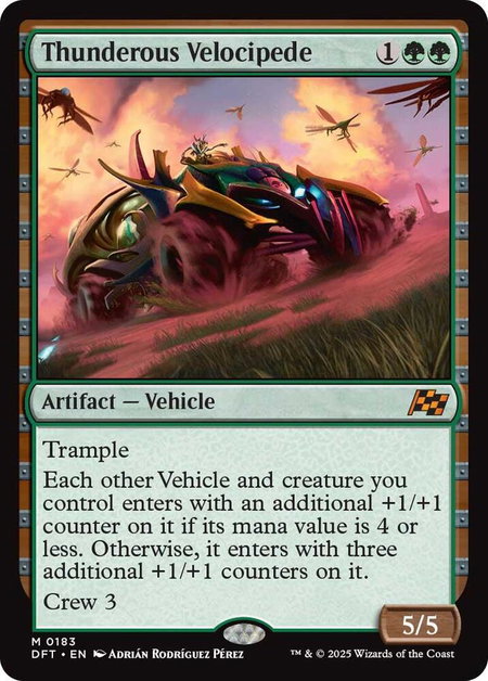 Thunderous Velocipede - Aetherdrift Magic: The Gathering trading card