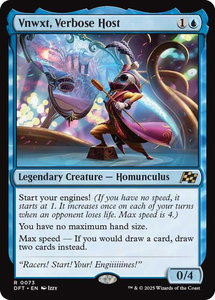 Vnwxt, Verbose Host - Aetherdrift (DFT) #73 - Rare Magic: The Gathering Trading Card