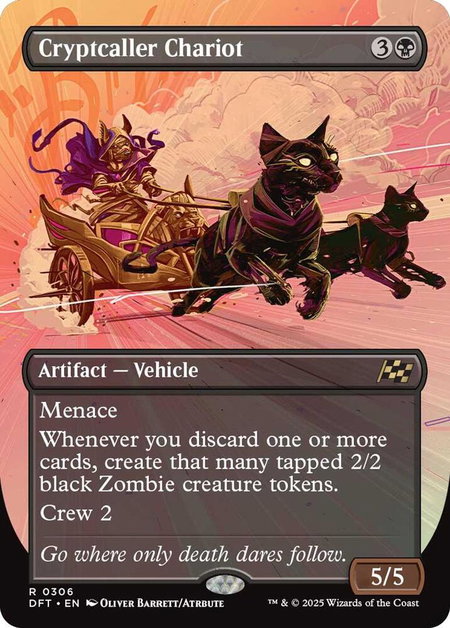 Cryptcaller Chariot (Borderless) - Aetherdrift Magic: The Gathering trading card