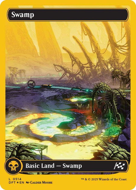 Swamp (0514) (First-Place Foil) - Aetherdrift Magic: The Gathering trading card