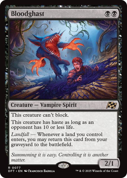 Bloodghast - Aetherdrift Magic: The Gathering trading card