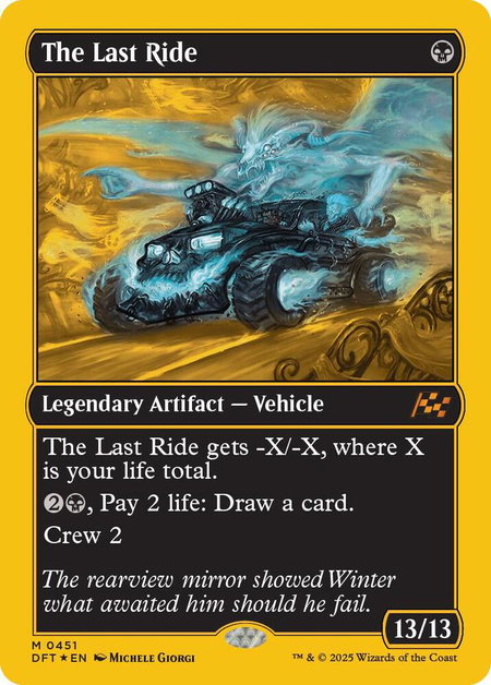 The Last Ride (First-Place Foil) - Aetherdrift Magic: The Gathering trading card