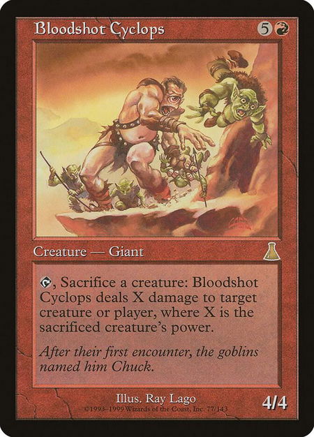 Bloodshot Cyclops - Urza's Destiny Magic: The Gathering trading card