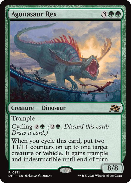 Agonasaur Rex - Aetherdrift Magic: The Gathering trading card