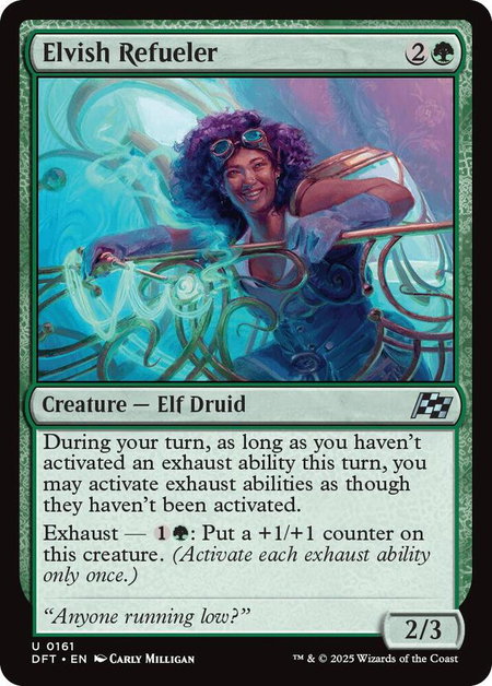 Elvish Refueler - Aetherdrift Magic: The Gathering trading card
