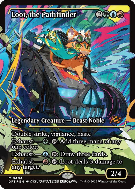 Loot, the Pathfinder (Showcase) - Aetherdrift Magic: The Gathering trading card