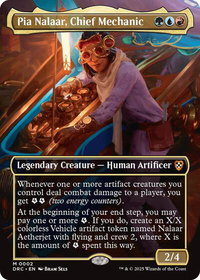 Pia Nalaar, Chief Mechanic (Borderless) - Commander: Aetherdrift (DRC) #2 - Mythic Rare Magic: The Gathering Trading Card