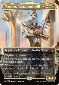 Temmet, Naktamun's Will (Borderless) - Commander: Aetherdrift (DRC) #4 - Mythic Rare Magic: The Gathering Trading Card