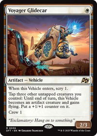 Voyager Glidecar - Aetherdrift (DFT) #36 - Rare Magic: The Gathering Trading Card