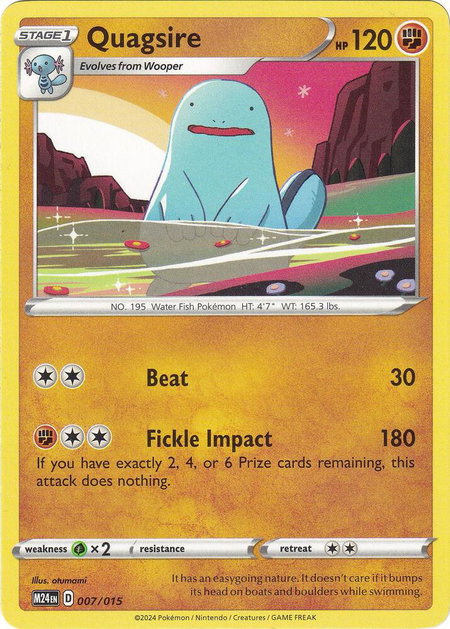 Quagsire - McDonald's Promos 2024 Pokémon trading card