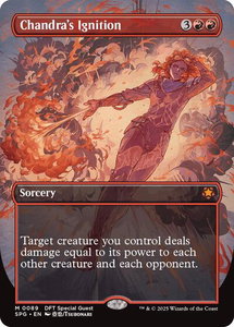 Chandra's Ignition (Borderless) - Special Guests (SPG) #89 - Mythic Rare Magic: The Gathering Trading Card