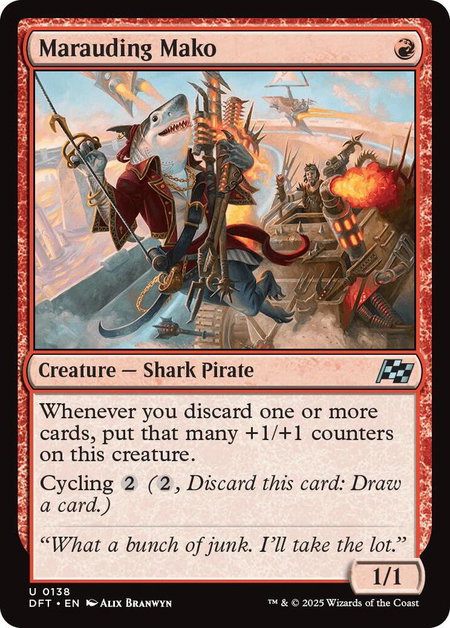 Marauding Mako - Aetherdrift Magic: The Gathering trading card