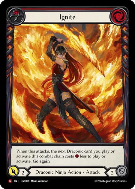 Ignite (Extended Art) - The Hunted Flesh and Blood trading card