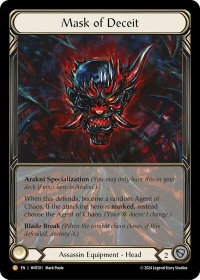 Mask of Deceit (Extended Art) - The Hunted  #HNT011 - Legendary Flesh and Blood Trading Card