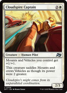 Cloudspire Captain - Aetherdrift (DFT) #9 - Uncommon Magic: The Gathering Trading Card