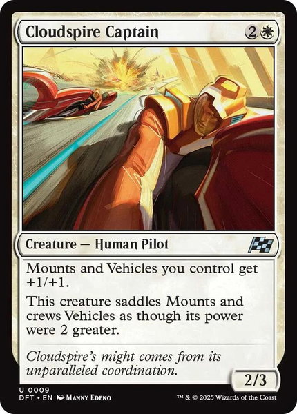 Cloudspire Captain - Aetherdrift Magic: The Gathering trading card