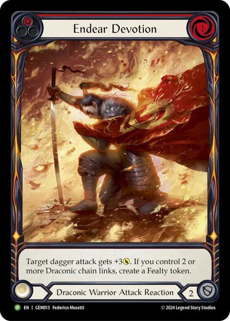 Endear Devotion - GEM013 - GEM Pack 1 Flesh and Blood trading card