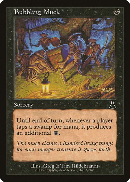 Bubbling Muck trading card from Urza's Destiny Bubbling Muck - Urza's Destiny Magic: The Gathering trading card