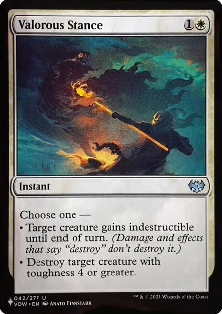 Valorous Stance (VOW) - The List Reprints Magic: The Gathering trading card