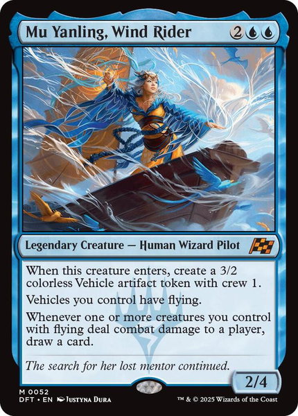 Mu Yanling, Wind Rider - Aetherdrift Magic: The Gathering trading card