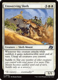Unswerving Sloth - Aetherdrift (DFT) #34 - Uncommon Magic: The Gathering Trading Card