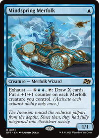 Mindspring Merfolk - Aetherdrift (DFT) #51 - Rare Magic: The Gathering Trading Card