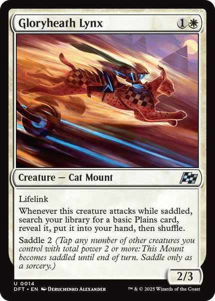 Gloryheath Lynx - Aetherdrift Magic: The Gathering trading card