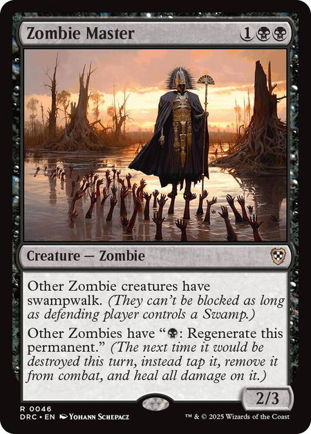 Zombie Master trading card from Commander: Aetherdrift Zombie Master - Commander: Aetherdrift Magic: The Gathering trading card