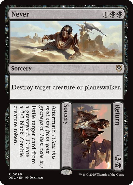 Never // Return - Commander: Aetherdrift Magic: The Gathering trading card