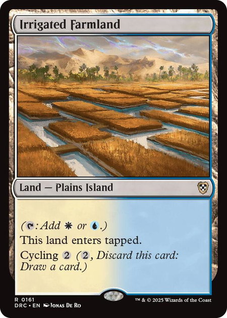 Irrigated Farmland - Commander: Aetherdrift Magic: The Gathering trading card