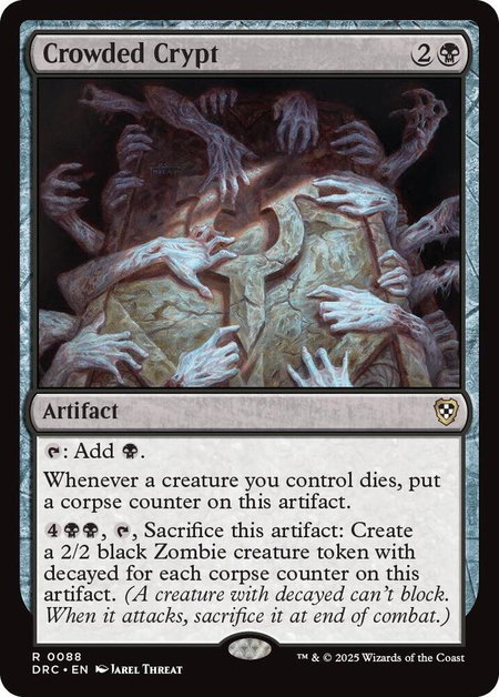 Crowded Crypt - Commander: Aetherdrift Magic: The Gathering trading card