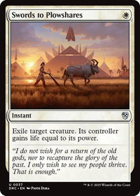 Swords to Plowshares - Commander: Aetherdrift (DRC) #37 - Uncommon Magic: The Gathering Trading Card