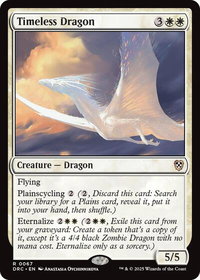 Timeless Dragon - Commander: Aetherdrift (DRC) #67 - Rare Magic: The Gathering Trading Card