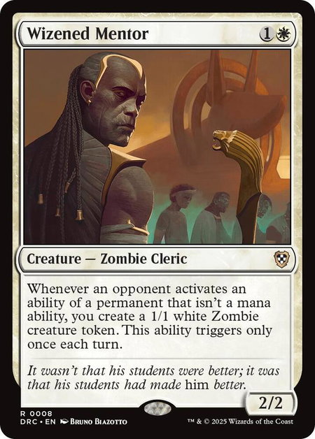Wizened Mentor - Commander: Aetherdrift Magic: The Gathering trading card