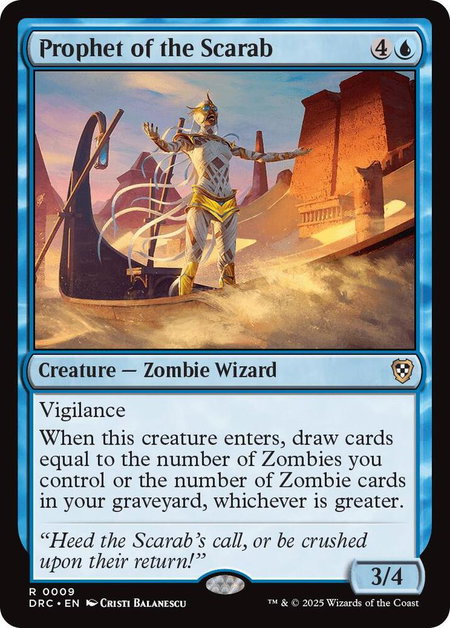 Prophet of the Scarab - Commander: Aetherdrift Magic: The Gathering trading card