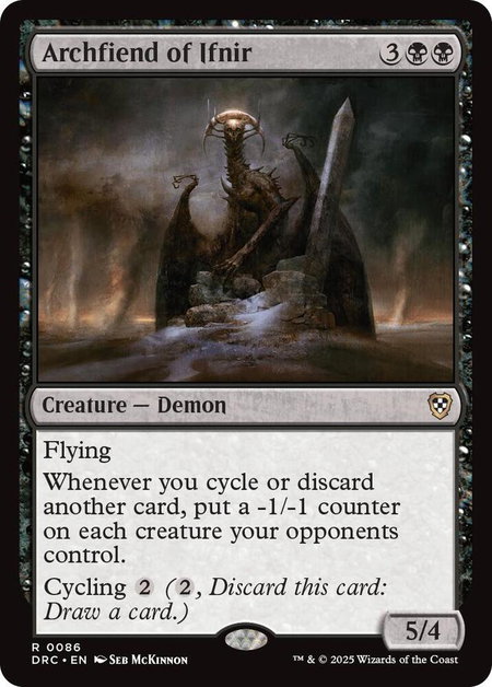 Archfiend of Ifnir - Commander: Aetherdrift Magic: The Gathering trading card