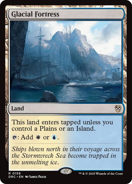 Glacial Fortress - Commander: Aetherdrift Magic: The Gathering trading card