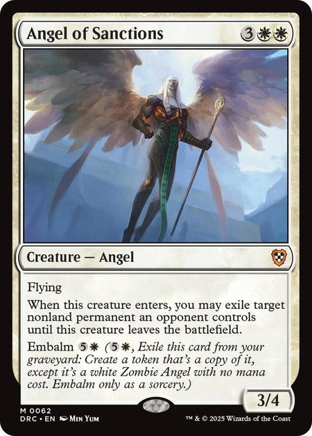 Angel of Sanctions - Commander: Aetherdrift Magic: The Gathering trading card