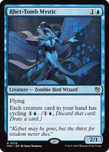 Rhet-Tomb Mystic trading card from Commander: Aetherdrift Rhet-Tomb Mystic - Commander: Aetherdrift Magic: The Gathering trading card
