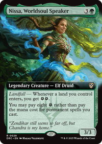 Nissa, Worldsoul Speaker (Extended Art) - Commander: Aetherdrift (DRC) #29 - Rare Magic: The Gathering Trading Card