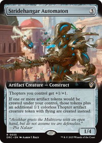 Stridehangar Automaton (Extended Art) - Commander: Aetherdrift (DRC) #35 - Rare Magic: The Gathering Trading Card