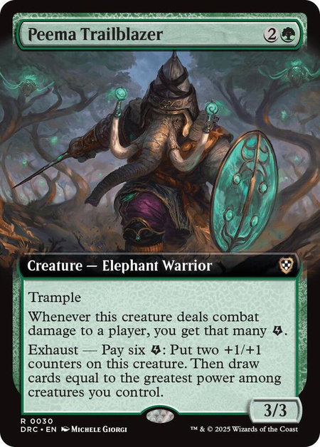 Peema Trailblazer (Extended Art) - Commander: Aetherdrift Magic: The Gathering trading card