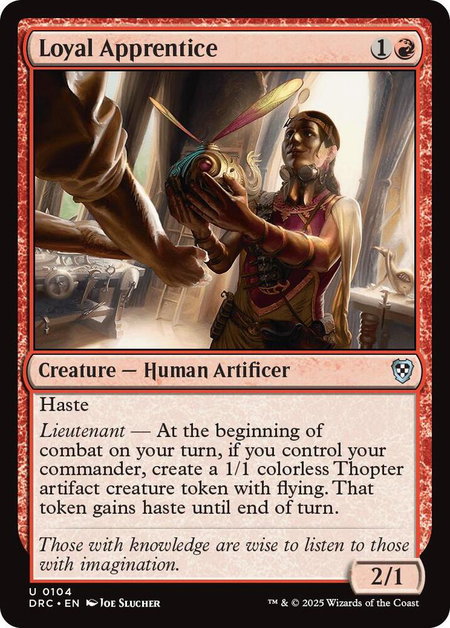 Loyal Apprentice - Commander: Aetherdrift Magic: The Gathering trading card