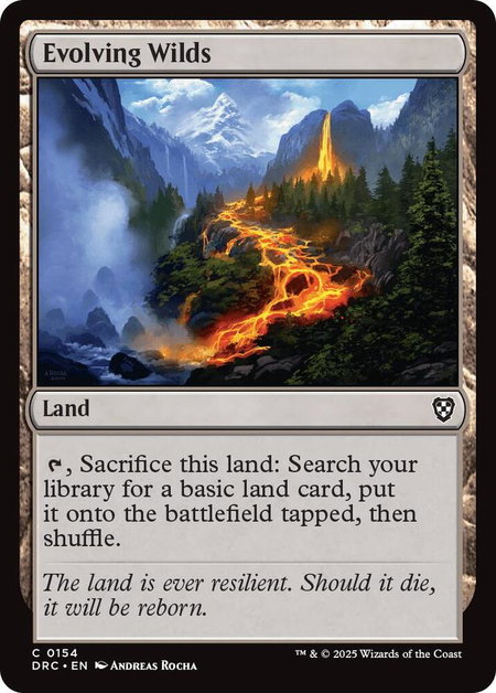 Evolving Wilds (0154) - Commander: Aetherdrift Magic: The Gathering trading card