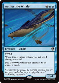 Aethertide Whale - Commander: Aetherdrift (DRC) #69 - Rare Magic: The Gathering Trading Card