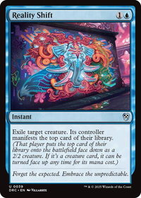 Reality Shift - Commander: Aetherdrift (DRC) #39 - Uncommon Magic: The Gathering Trading Card