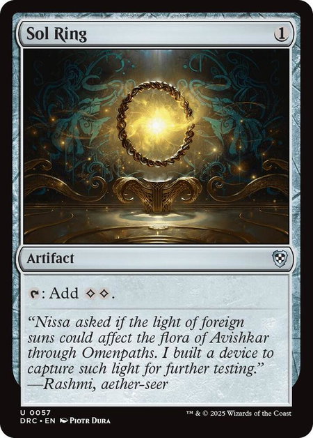 Sol Ring (0057) - Commander: Aetherdrift Magic: The Gathering trading card