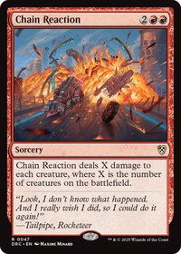 Chain Reaction - Commander: Aetherdrift (DRC) #47 - Rare Magic: The Gathering Trading Card